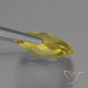 Quartzo Amarelo claro médio Natural 15.08ct, Almofada, VVS