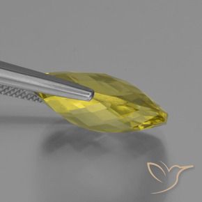 Quartzo Amarelo Abacaxi Natural 15.21ct, Almofada, VVS