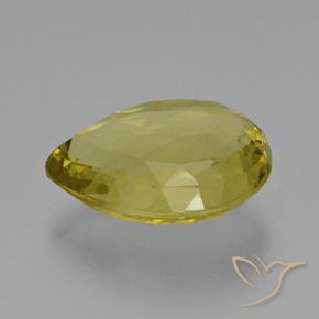 Quartzo Amarelo Abacaxi Natural 30.31ct, Formato de pêra, VVS