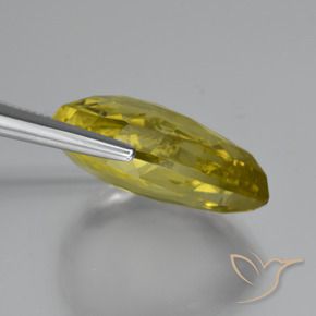 Quartzo Amarelo Abacaxi Natural 30.43ct, Formato de pêra, VVS