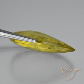 Quartzo Amarelo Abacaxi Natural 47.98ct, Formato de pêra, VVS