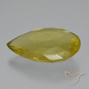 Quartzo Luz amarela Natural 55.06ct, Formato de pêra, VVS-VS