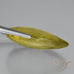 Quartzo Luz amarela Natural 55.06ct, Formato de pêra, VVS-VS
