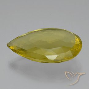 Quartzo Amarelo Abacaxi Natural 54.86ct, Formato de pêra, VVS-VS