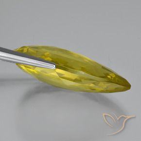 Quartzo Amarelo Abacaxi Natural 54.86ct, Formato de pêra, VVS-VS