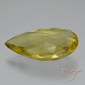 Quartzo Amarelo Abacaxi Natural 48.88ct, Formato de pêra, VVS-VS