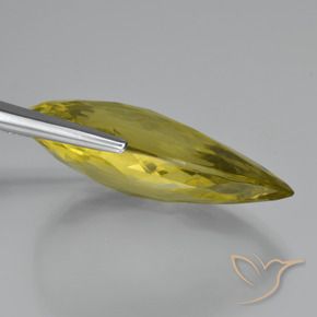 Quartzo Amarelo Abacaxi Natural 48.88ct, Formato de pêra, VVS-VS