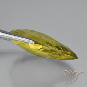 Quartzo Amarelo Abacaxi Natural 51.54ct, Formato de pêra, VVS-VS