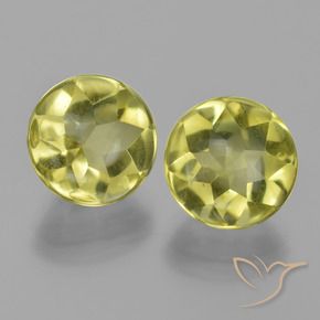 Pedras preciosas de Quartzo amarelo médio natural de 7.74 ct, Redondo, Transparente