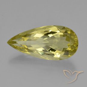 Quartzo Luz amarela Natural 17.30ct, Formato de pêra, VVS-VS