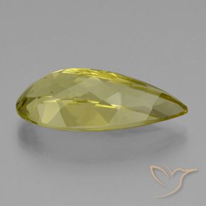 Quartzo Luz amarela Natural 17.30ct, Formato de pêra, VVS-VS
