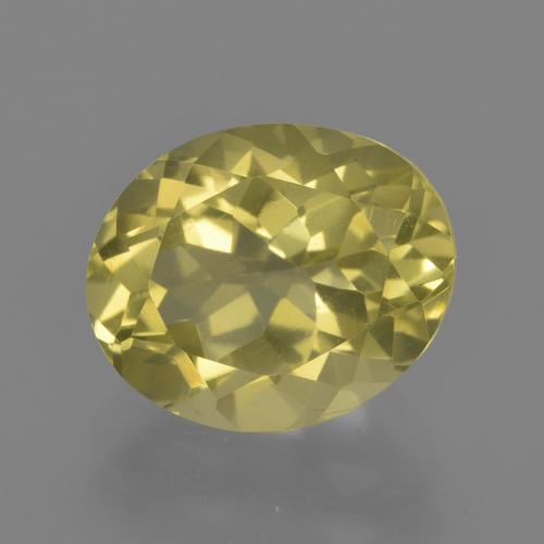 Quartzo amarelo natural 3,51ct, corte oval, VS