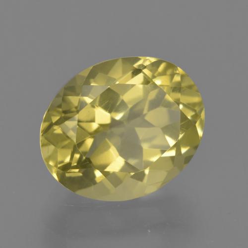 Quartzo amarelo natural 3,51ct, corte oval, VS