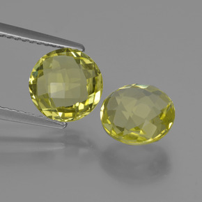 Pedras preciosas de quartzo amarelo natural de  ct, corte redondo, VVS