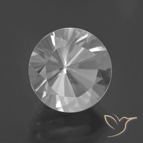 Quartzo Branco Natural 7.37ct, Redondo, VVS-VS