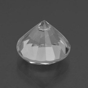Quartzo branco natural 6,13ct, corte redondo, VVS