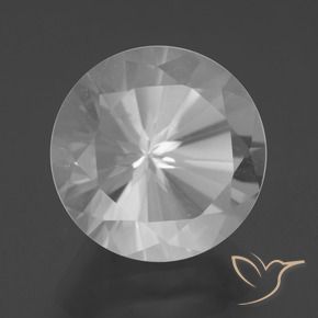 Quartzo Branco Natural 7.59ct, Redondo, VVS-VS