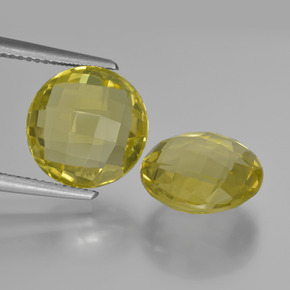Pedras preciosas de quartzo amarelo natural de  ct, corte redondo, VVS-VS