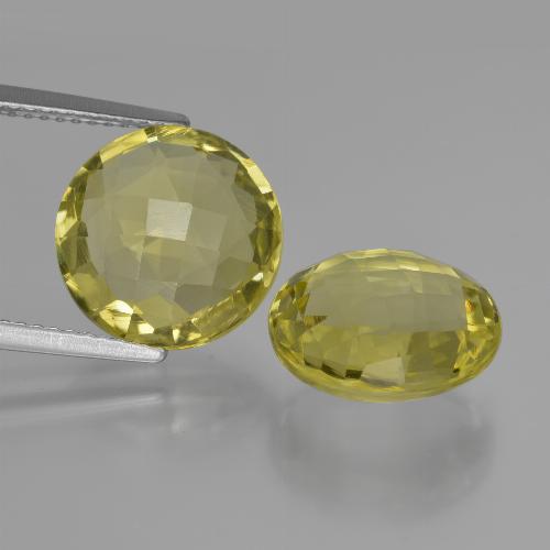 Pedras preciosas de quartzo amarelo natural de 10,20 ct, corte redondo, VS