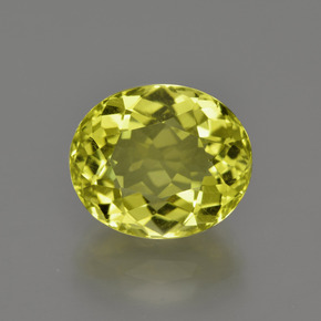Quartzo Limão Natural 5.27ct, Corte Oval, VS
