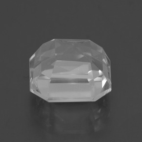 Quartzo branco natural 6,78ct, corte esmeralda, VVS