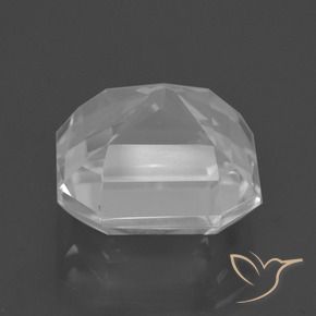 Quartzo branco natural 8,72ct, corte esmeralda, VVS
