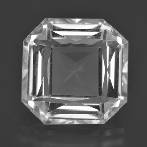 Quartzo Branco Natural 10.84ct, Corte Esmeralda, VVS-VS