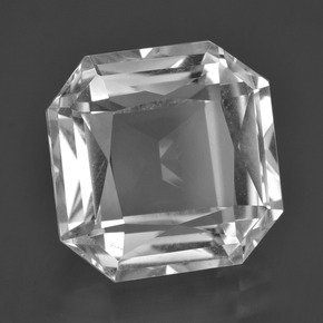 Quartzo Branco Natural 10.84ct, Corte Esmeralda, VVS-VS