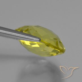 Quartzo amarelo natural 5,31ct, corte redondo, VVS-VS