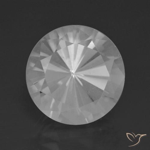 7.50ct Natural Branco Quartzo, Redondo, VVS-VS