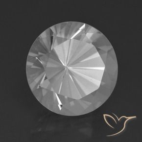 Quartzo Branco Natural 7.50ct, Redondo, VVS-VS