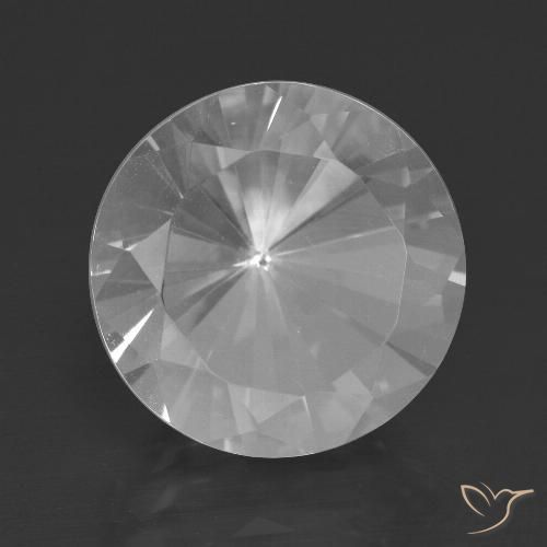 8.90ct Natural Branco Quartzo, Redondo, VVS-VS