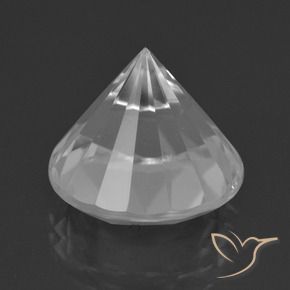 Quartzo Branco Natural 8.90ct, Redondo, VVS-VS