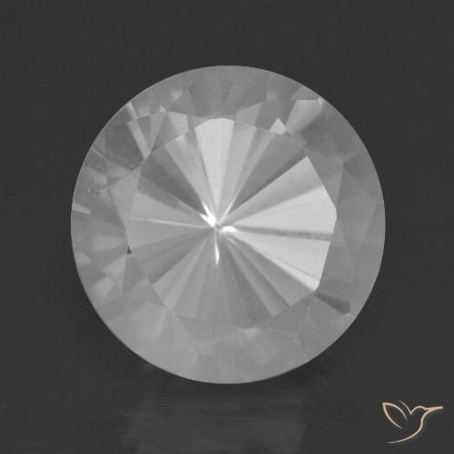 8.79ct Natural Branco Quartzo, Redondo, VVS-VS