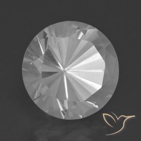 Quartzo Branco Natural 8.79ct, Redondo, VVS-VS