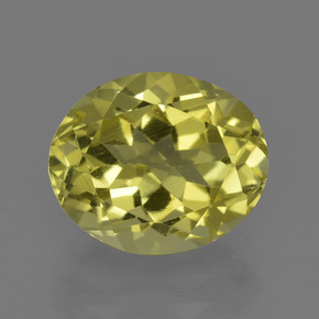 Quartzo amarelo natural 3,59ct, corte oval, VS