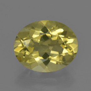 Quartzo amarelo natural 3,04ct, corte oval, VS