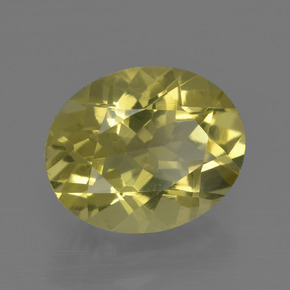 Quartzo amarelo natural 3,04ct, corte oval, VS