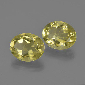 Pedras preciosas de quartzo amarelo natural de 6,20 ct, corte oval, VS