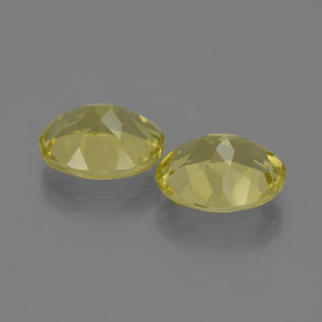 Pedras preciosas de quartzo amarelo natural de 6,20 ct, corte oval, VS
