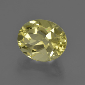 Quartzo amarelo natural 3,76ct, corte oval, VVS