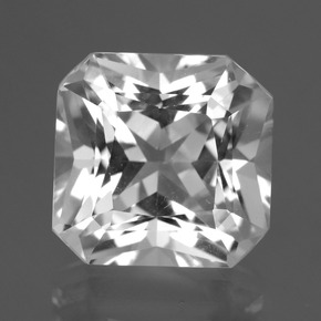 Quartzo branco natural 6,46ct, corte esmeralda, VVS-VS