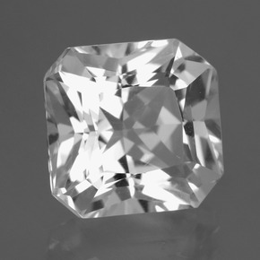 Quartzo branco natural 6,46ct, corte esmeralda, VVS-VS