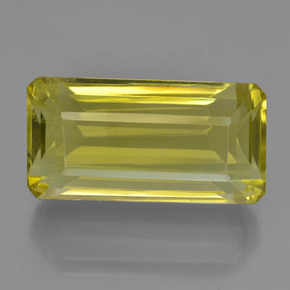 Quartzo amarelo natural 18,76ct, corte esmeralda, VS