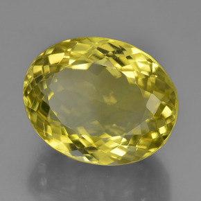 Quartzo Amarelo Abacaxi Natural 16.04ct, Corte Oval, VVS-VS