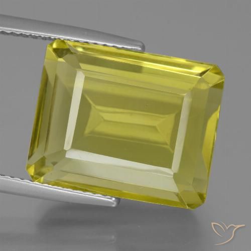 17.54ct Natural amarelo vivo Quartzo, Corte Esmeralda, VVS-VS