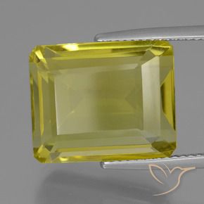 Quartzo amarelo vivo Natural 17.54ct, Corte Octógono / Esmeralda, VVS-VS