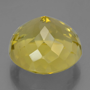 Quartzo amarelo natural 24,67ct, corte redondo, VS