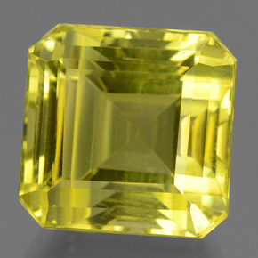 Quartzo amarelo natural 20,86ct, corte esmeralda, VVS-VS