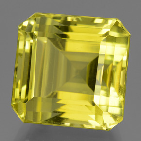 Quartzo amarelo natural 20,86ct, corte esmeralda, VVS-VS